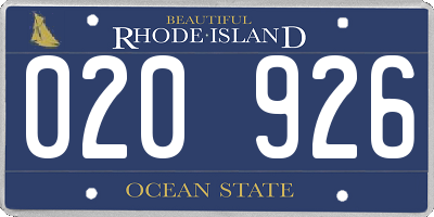 RI license plate 020926