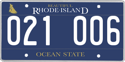 RI license plate 021006