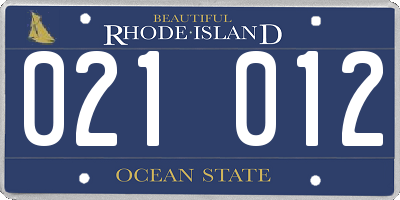 RI license plate 021012