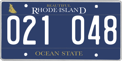 RI license plate 021048