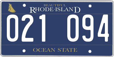 RI license plate 021094