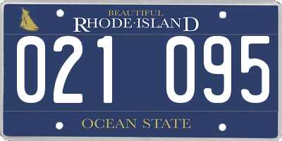 RI license plate 021095