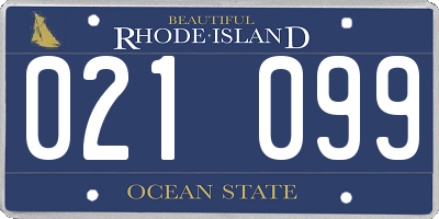 RI license plate 021099