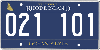 RI license plate 021101