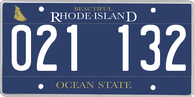 RI license plate 021132