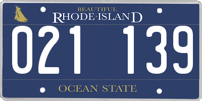 RI license plate 021139