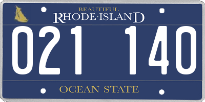 RI license plate 021140