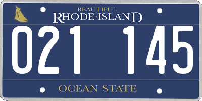 RI license plate 021145