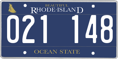 RI license plate 021148