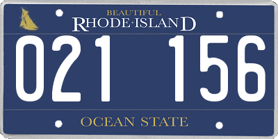 RI license plate 021156