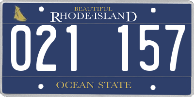 RI license plate 021157