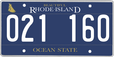 RI license plate 021160