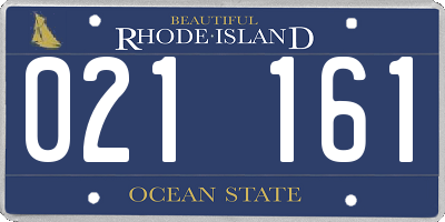 RI license plate 021161