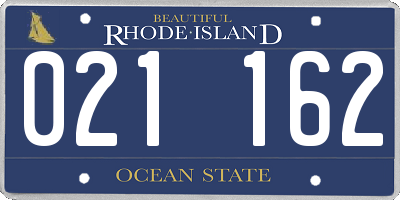 RI license plate 021162