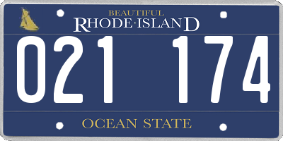 RI license plate 021174