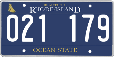 RI license plate 021179