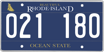 RI license plate 021180