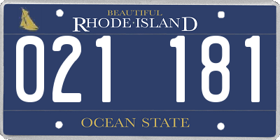 RI license plate 021181