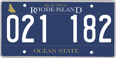 RI license plate 021182