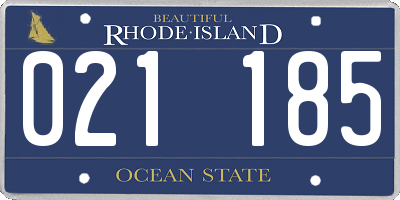 RI license plate 021185