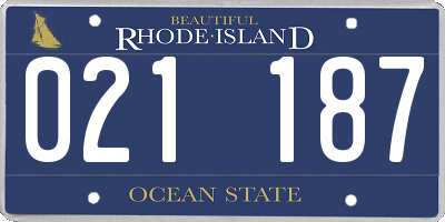 RI license plate 021187
