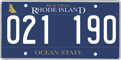 RI license plate 021190