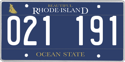 RI license plate 021191