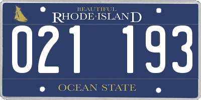 RI license plate 021193