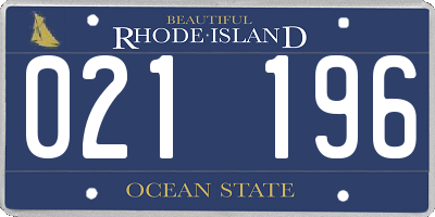 RI license plate 021196