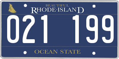 RI license plate 021199