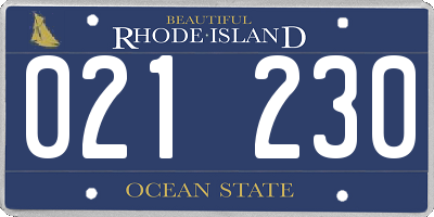 RI license plate 021230