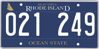 RI license plate 021249