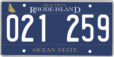 RI license plate 021259