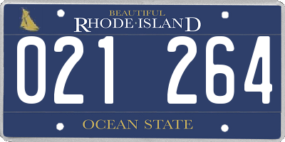 RI license plate 021264