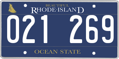 RI license plate 021269