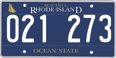 RI license plate 021273