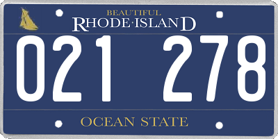 RI license plate 021278