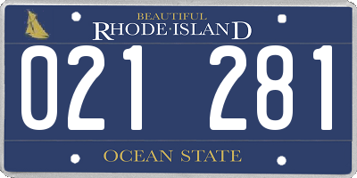 RI license plate 021281