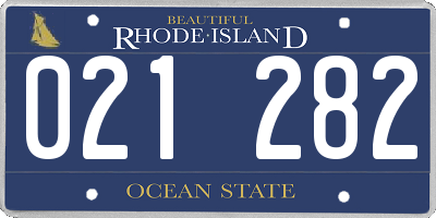 RI license plate 021282