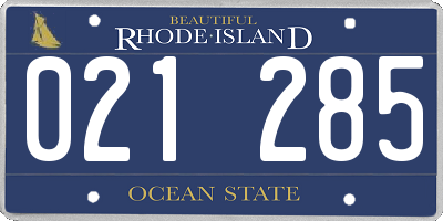 RI license plate 021285