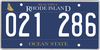 RI license plate 021286