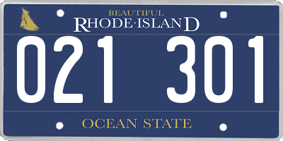 RI license plate 021301