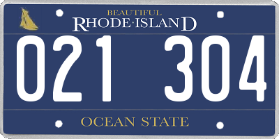 RI license plate 021304