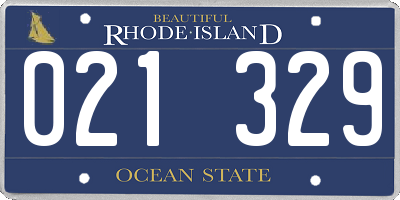 RI license plate 021329
