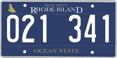 RI license plate 021341