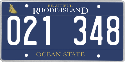 RI license plate 021348