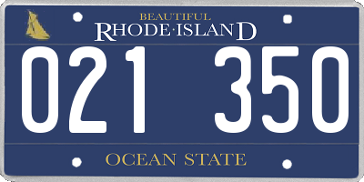 RI license plate 021350