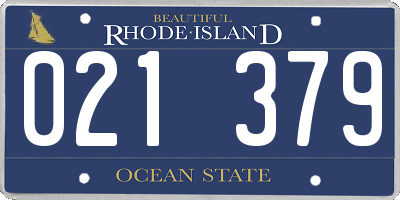 RI license plate 021379