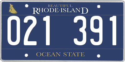 RI license plate 021391