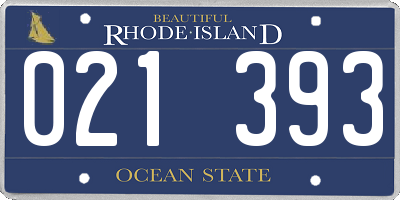 RI license plate 021393